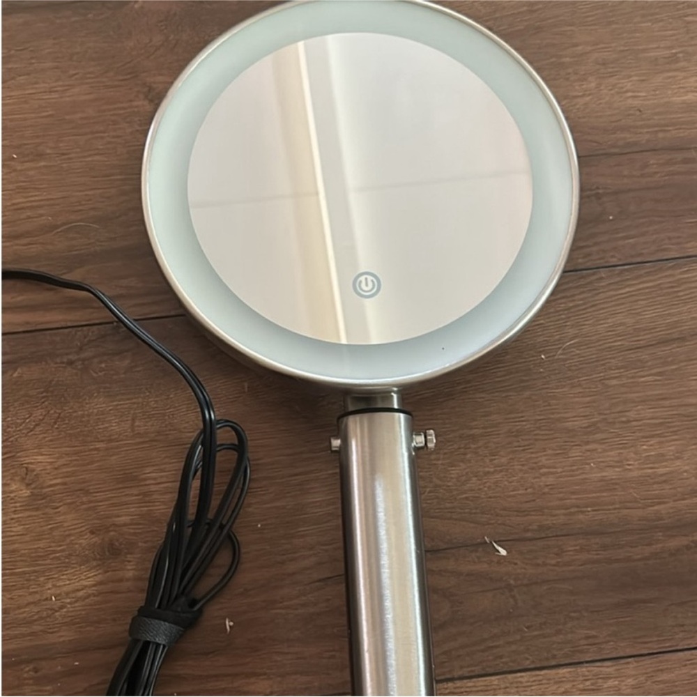 Sleek Silver LED Vanity Mirror